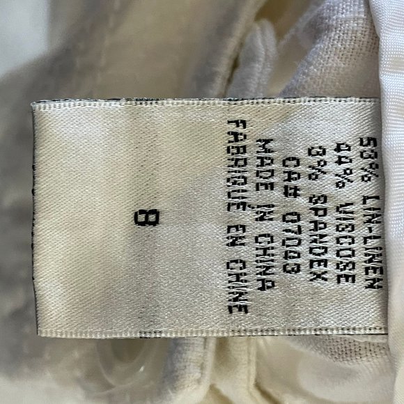 White Linen Pants - Picture 2 of 7